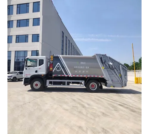 Marca chinezească de camion de gunoi cu o capacitate de 14 metri cubi.
