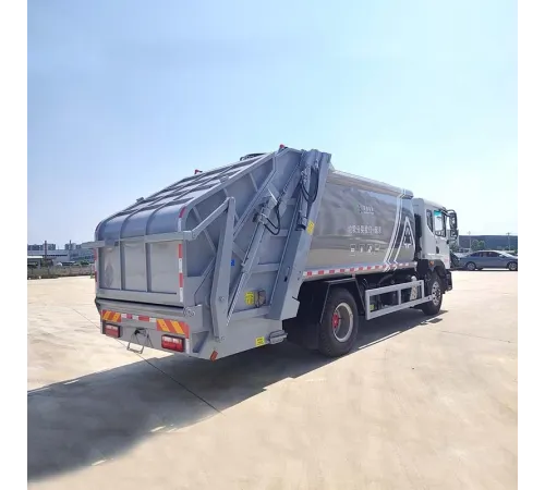 Marca chinezească de camion de gunoi cu o capacitate de 14 metri cubi.