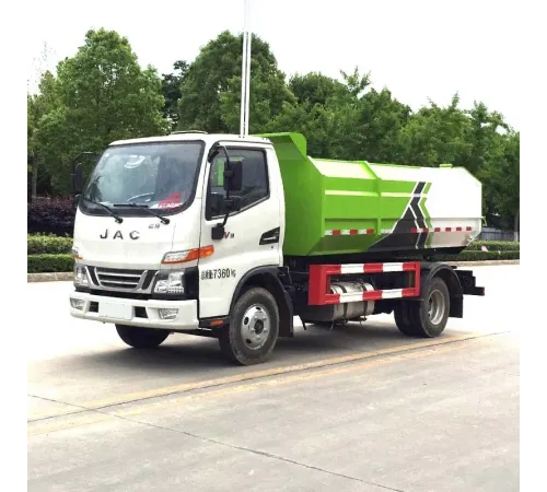 Compactator de gunoi JAC de 7000 litri cu încărcare laterală, camion de colectare a deșeurilor