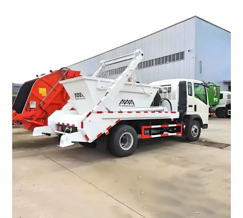 Camion de gunoi cu braț oscilant Howo 4x2 de 5 tone, fabricat la comandă