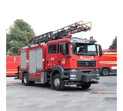 Howo 8 CBM Scară aeriană de salvare Camion de pompieri
