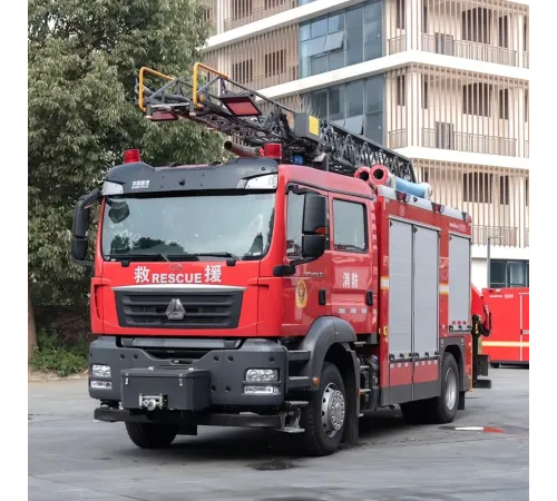 Howo 8 CBM Scară aeriană de salvare Camion de pompieri