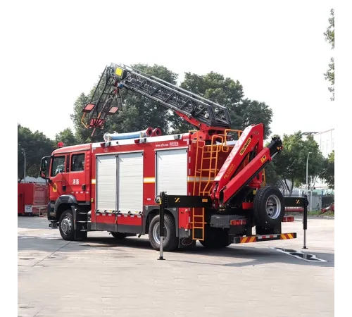 Howo 8 CBM Scară aeriană de salvare Camion de pompieri