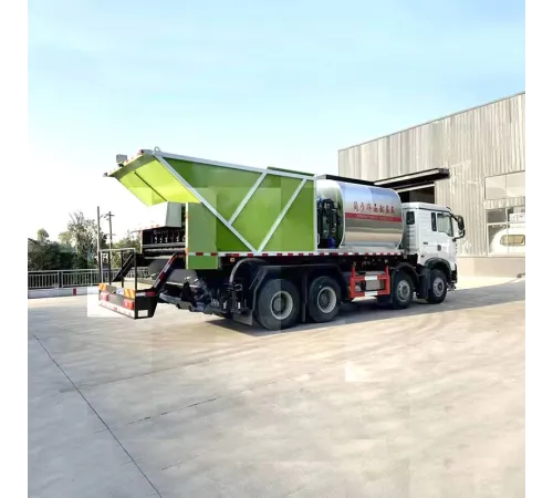 Camion de depozitare agregate sincronizate HOWO 8 * 4 pentru asfalt