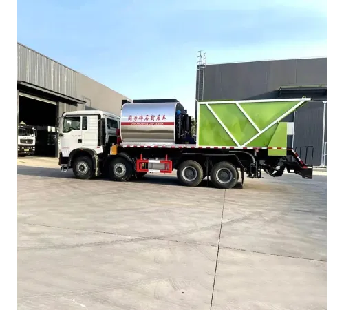 Camion de depozitare agregate sincronizate HOWO 8 * 4 pentru asfalt