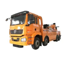 Camion evacuator Shacman 8x4 cu macara rotatorie 20 tone