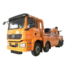 Camion evacuator Shacman 8x4 cu macara rotatorie 20 tone