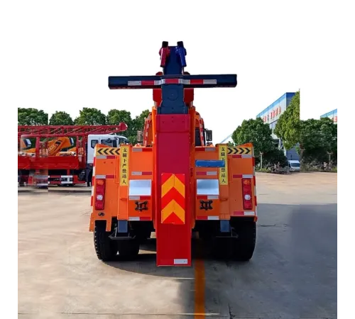 Camion evacuator Shacman 8x4 cu macara rotatorie 20 tone