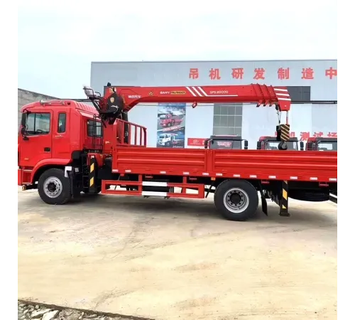 Macara pe camion JAC 4x2 cu braț telescopic 7 tone