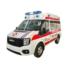 Ambulanță de tip furgonetă JMC cu echipament medical