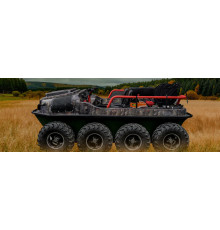 Vehicul 8x8 amfibiu cu motor în configurație V
